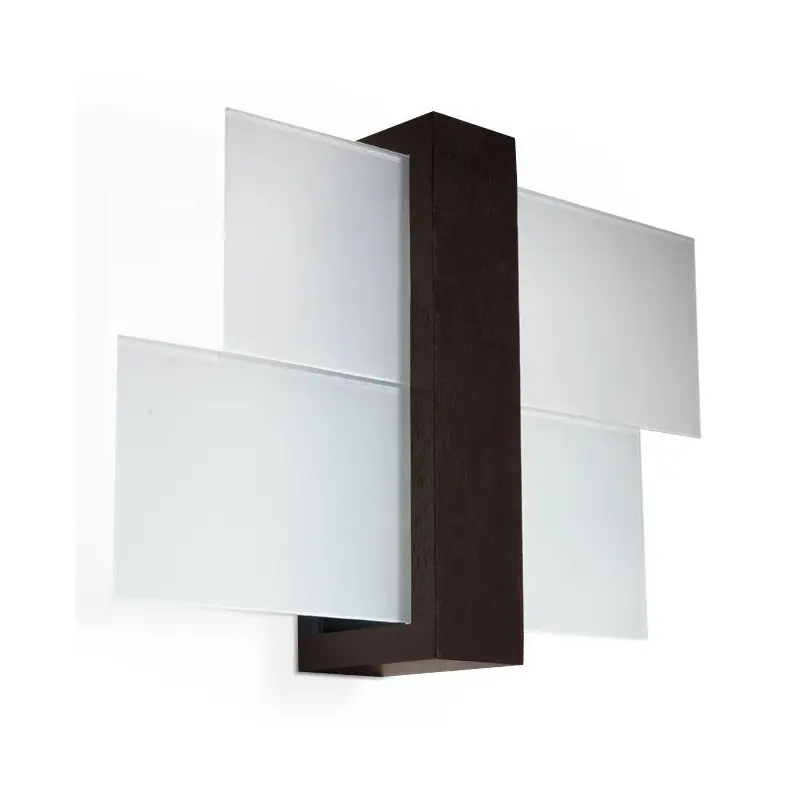Applique FENIKS 1, bois/verre, wenge, E27