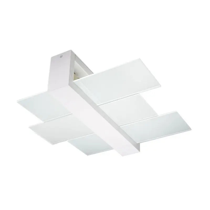Plafonnier FENIKS 2, bois/verre, blanc, E27