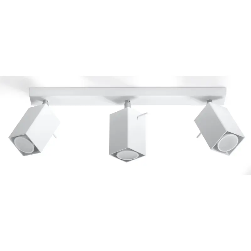 Plafonnier MERIDA 3, acier, blanc, GU10