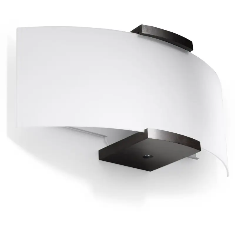 Applique EMILIO, bois/verre, wenge