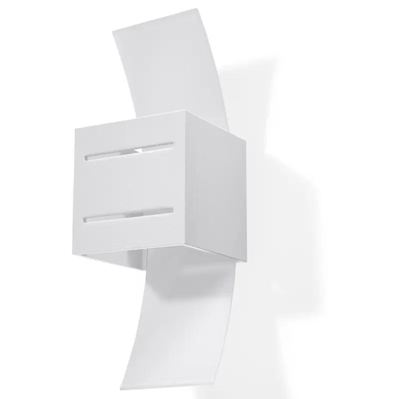Applique LORETO, aluminium/verre, blanc
