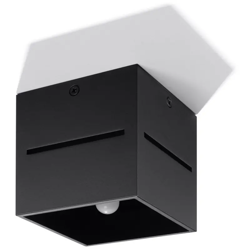 Plafonnier LOBO, aluminium, noir