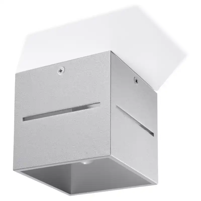 Plafonnier LOBO, aluminium, gris