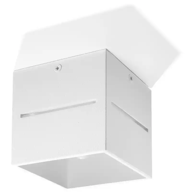 Plafonnier LOBO, aluminium, blanc