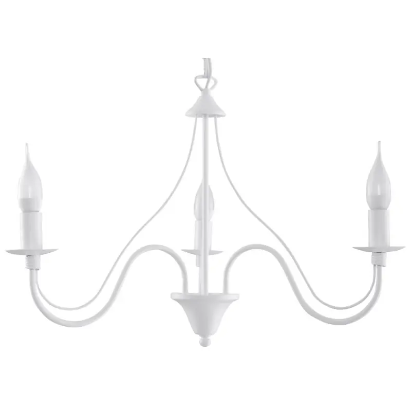 Chandelier MINERWA 3, acier, blanc