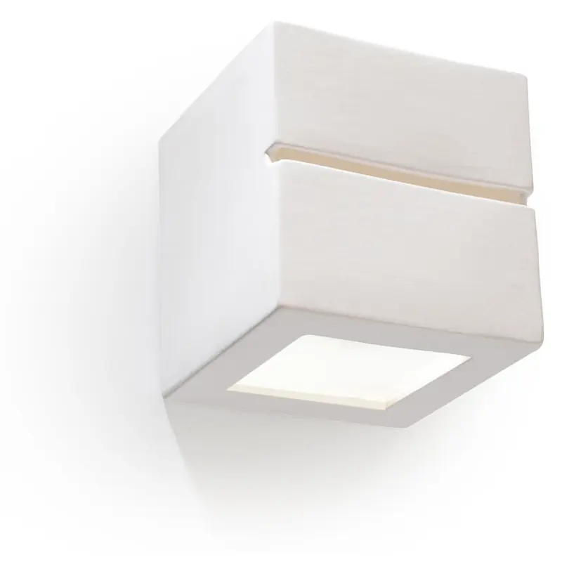Applique céramique LEO LINE, céramique, blanc, E27