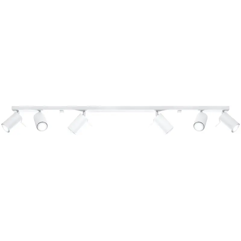 Plafonnier RING 6L, acier blanc, GU10
