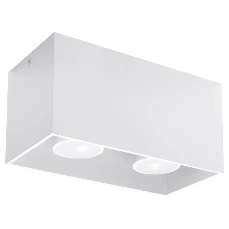 Plafonnier QUAD, aluminium blanc, GU10