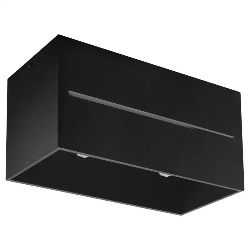 Plafonnier LOBO 2, aluminium noir, GU10