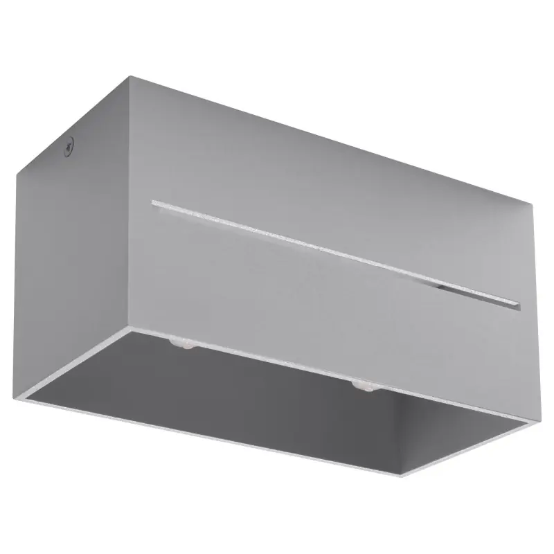 Plafonnier LOBO 2, aluminium gris, GU10