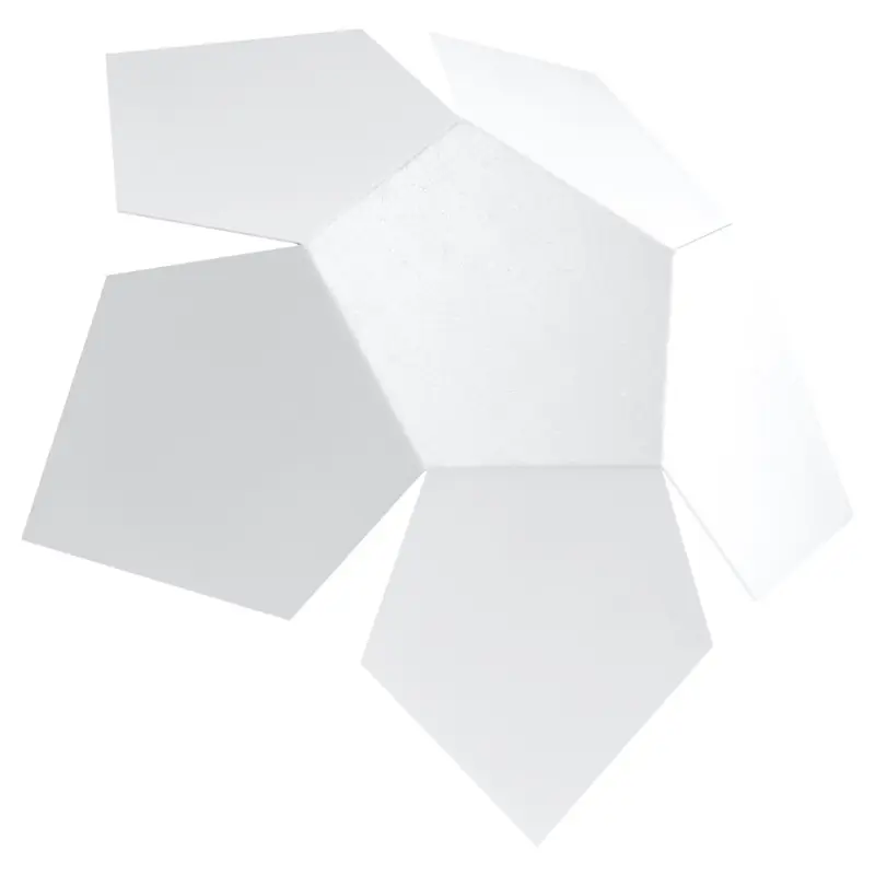 Applique PENTA, acier blanc