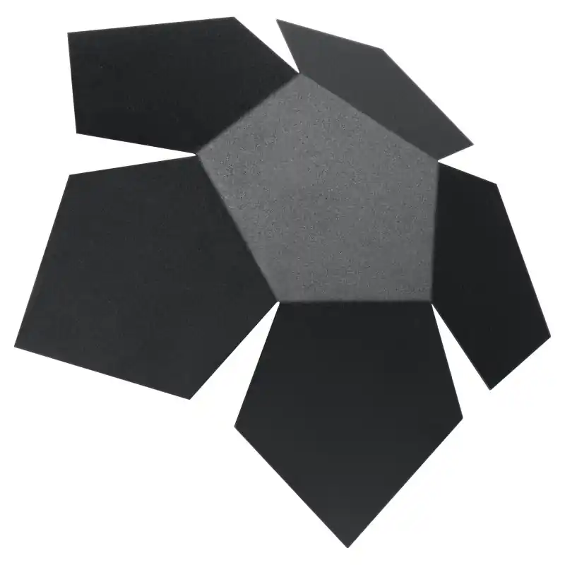 Applique PENTA, acier noir
