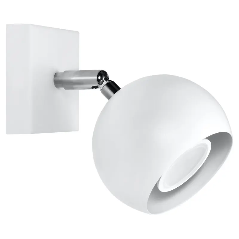 Applique OCULARE,acier blanc, GU10