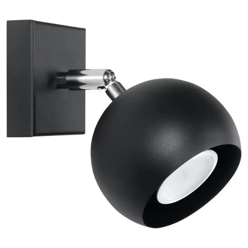Applique OCULARE, acier noir, GU10