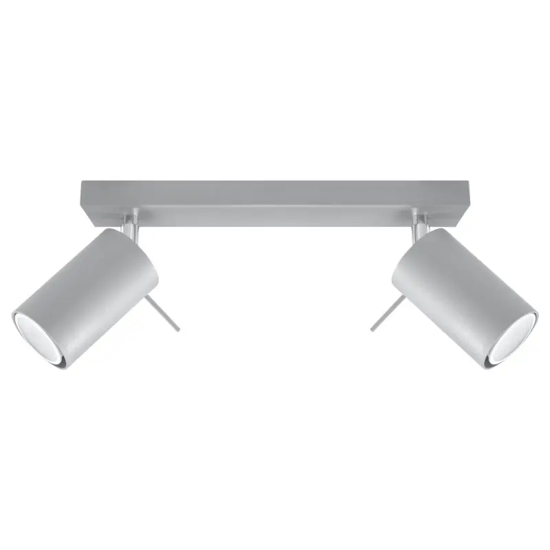 Plafonnier RING 2, acier gris, GU10
