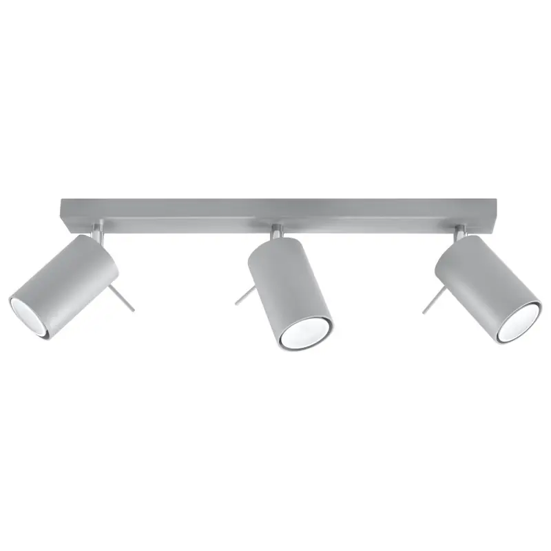 Plafonnier RING 3, acier gris, GU10