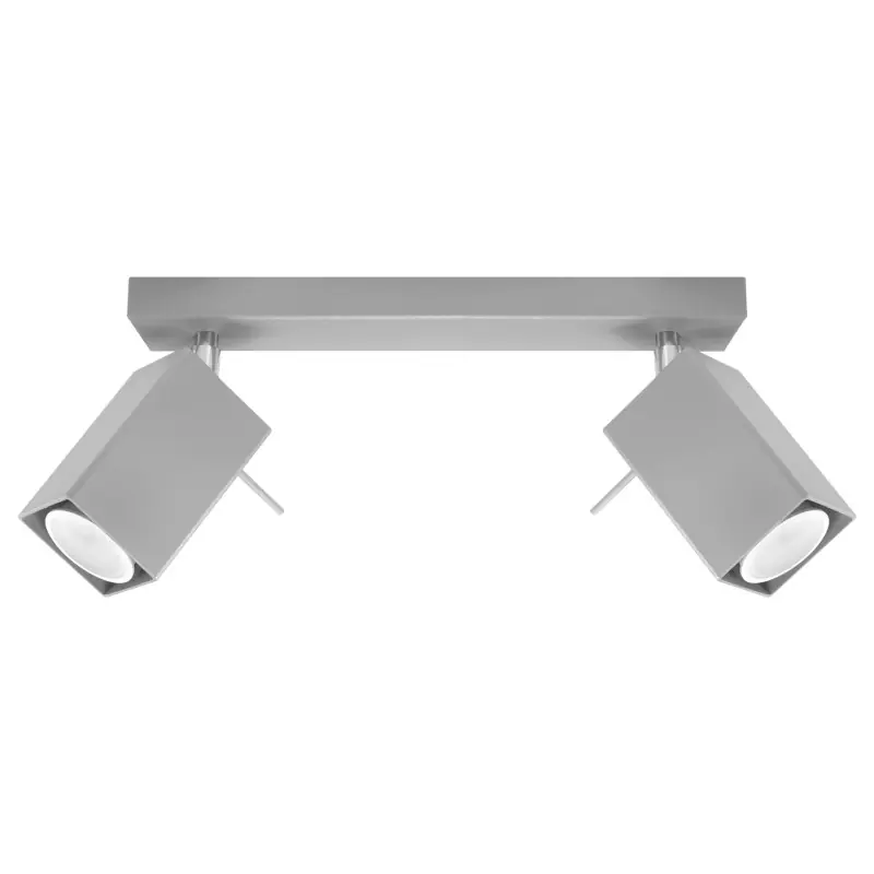 Plafonnier MERIDA 2, acier gris, GU10