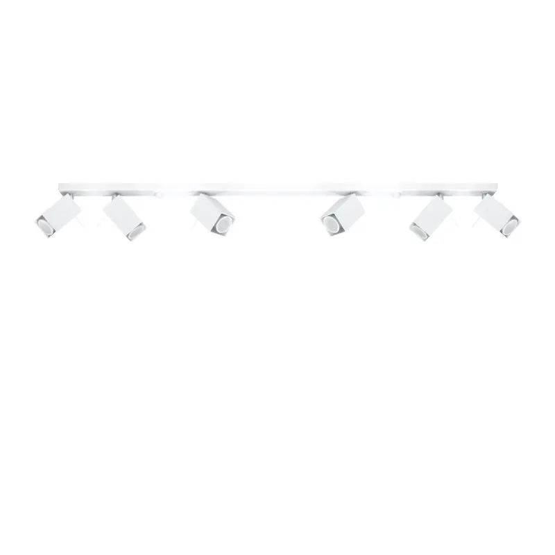 Plafonnier MERIDA 6L, acier blanc, GU10