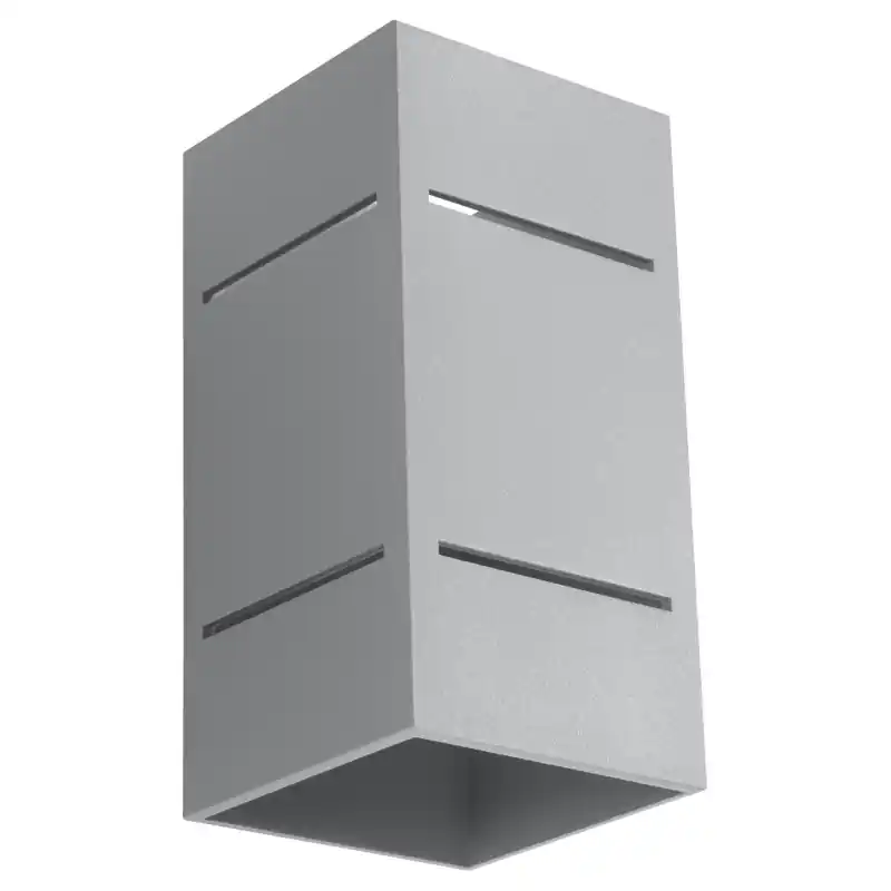 Applique BLOCCO, aluminium gris