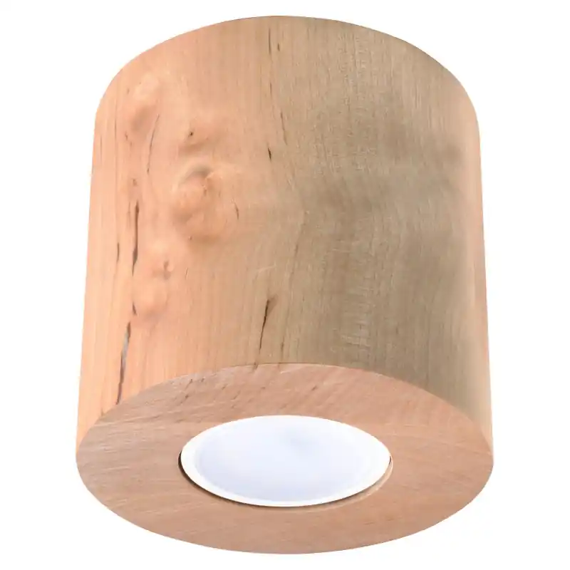 Plafonnier ORBIS bois naturel, GU10