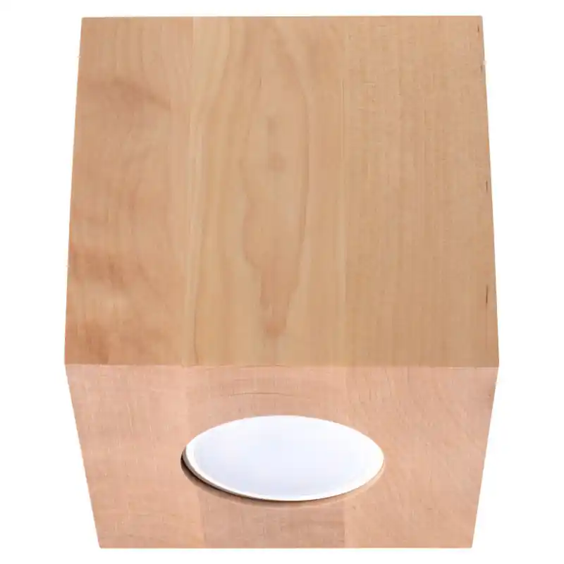 Plafonnier QUAD bois naturel, GU10