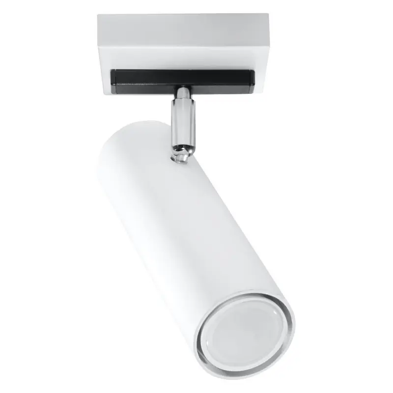 Plafonnier DIREZIONE 1, acier blanc, GU10