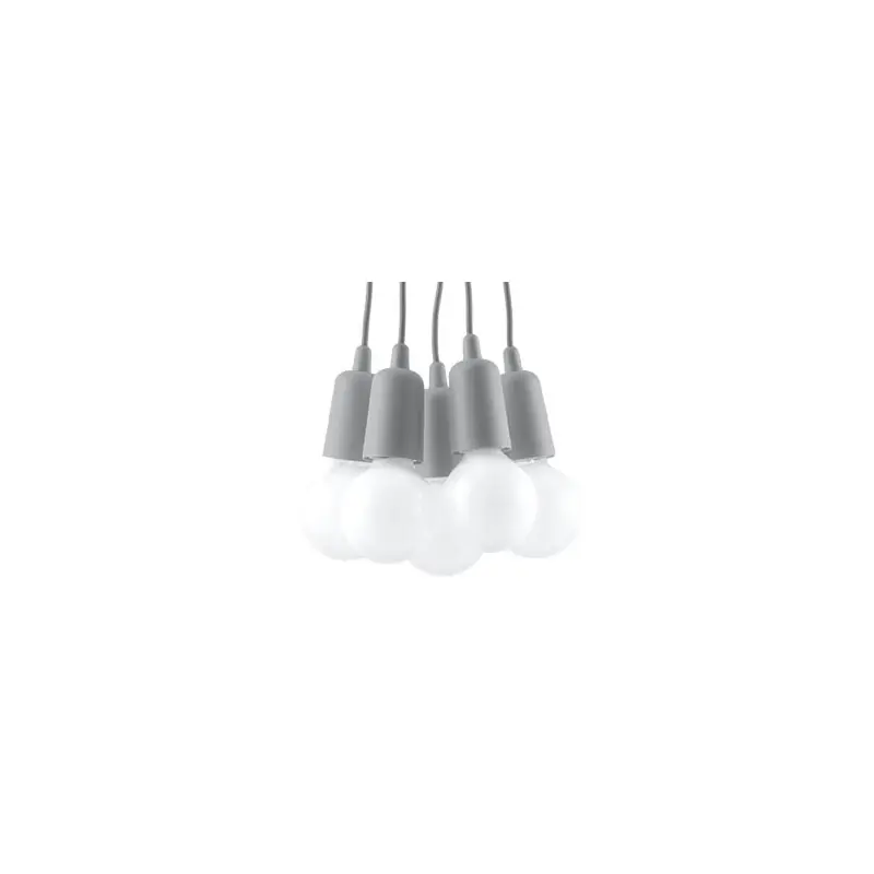 Suspension DIEGO 5, PVC gris, E27