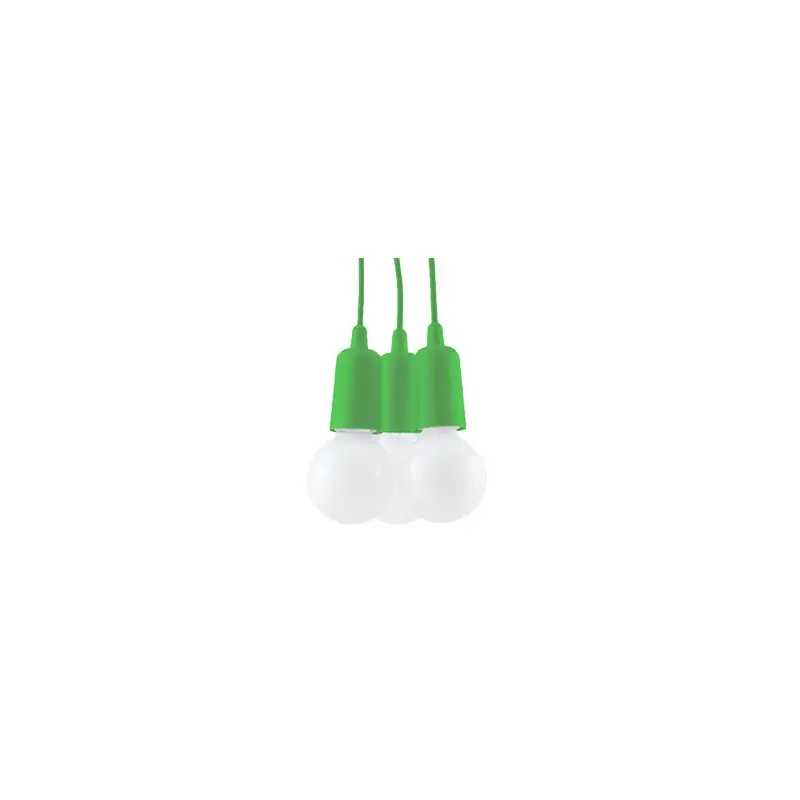 Suspension DIEGO 3, PVC vert, E27