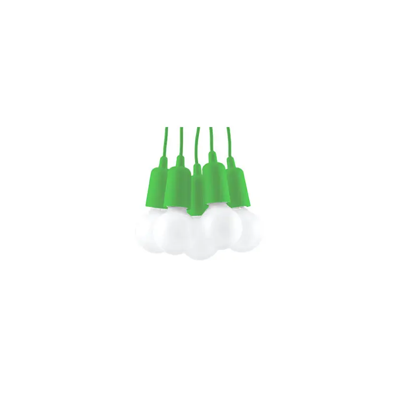 Suspension DIEGO 5, PVC vert, E27