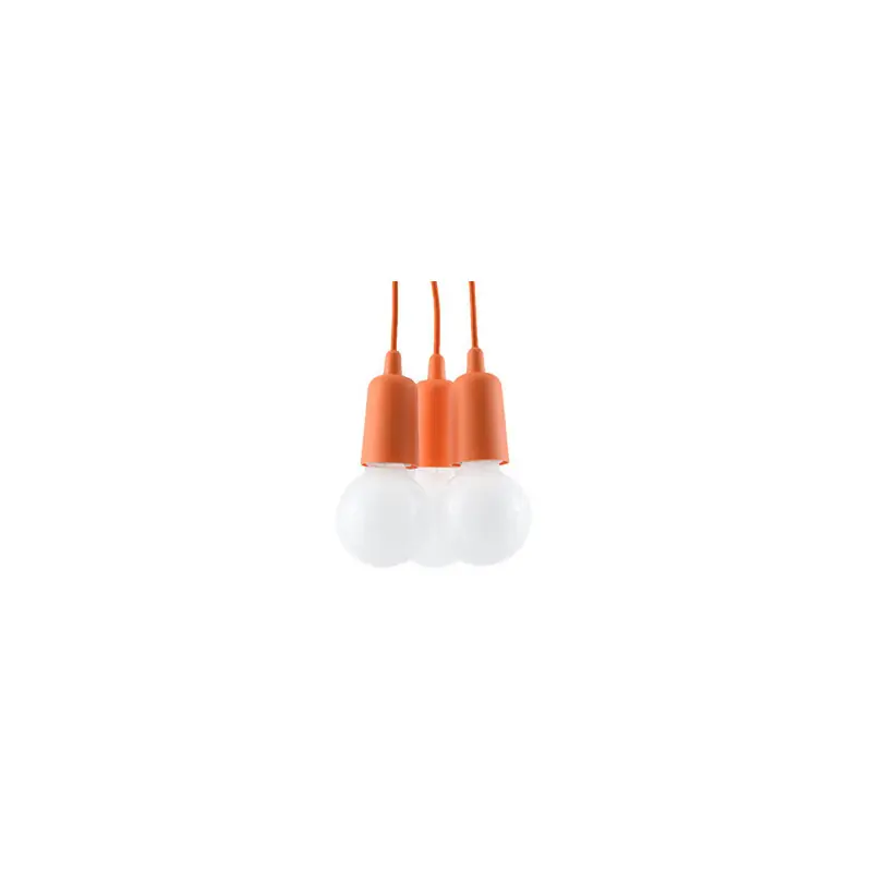 Suspension DIEGO 3, PVC orange, E27