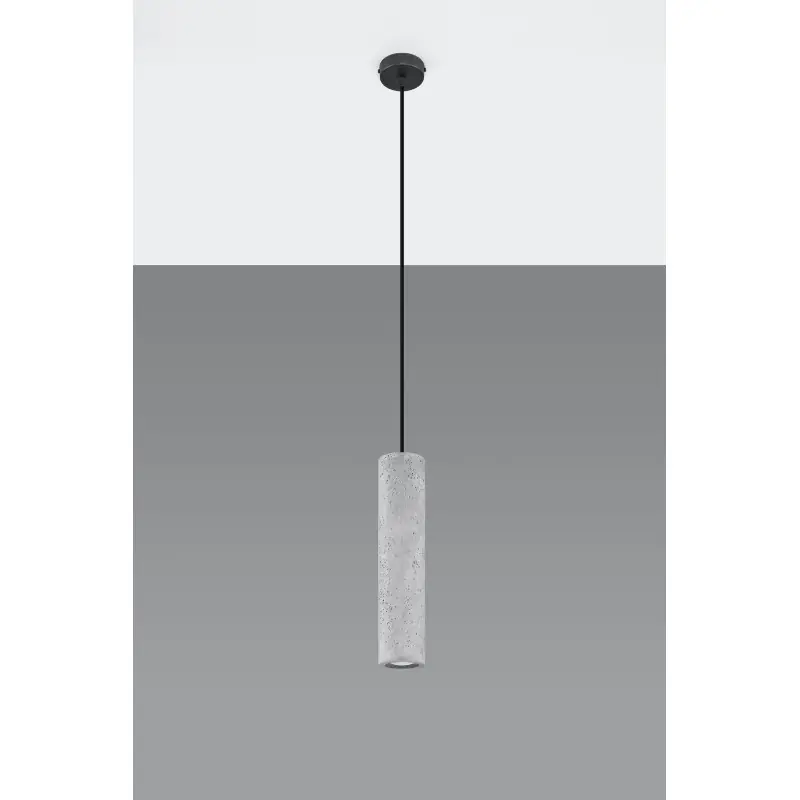 Suspension LUVO 1, acier/béton, noir/gris, GU10