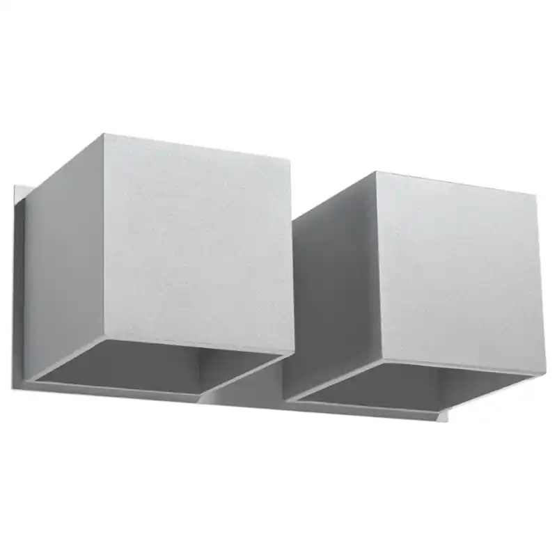 Applique QUAD 2, aluminium gris