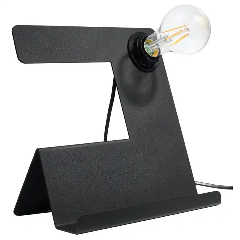 Lampe à poser INCLINE, acier noir, E27
