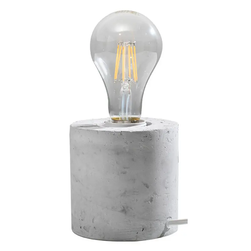 Lampe à poser SALGADO béton gris, E27