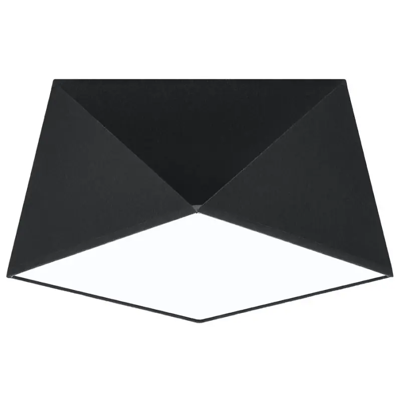 Plafonnier HEXA 25, PVC noir, E27