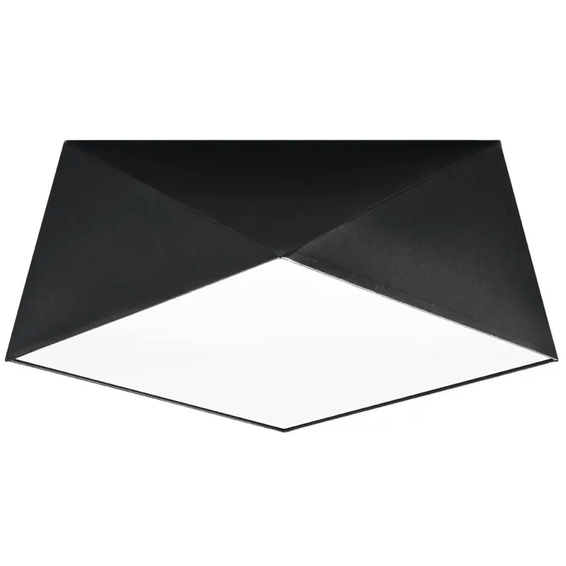 Plafonnier HEXA 35, PVC noi, E27