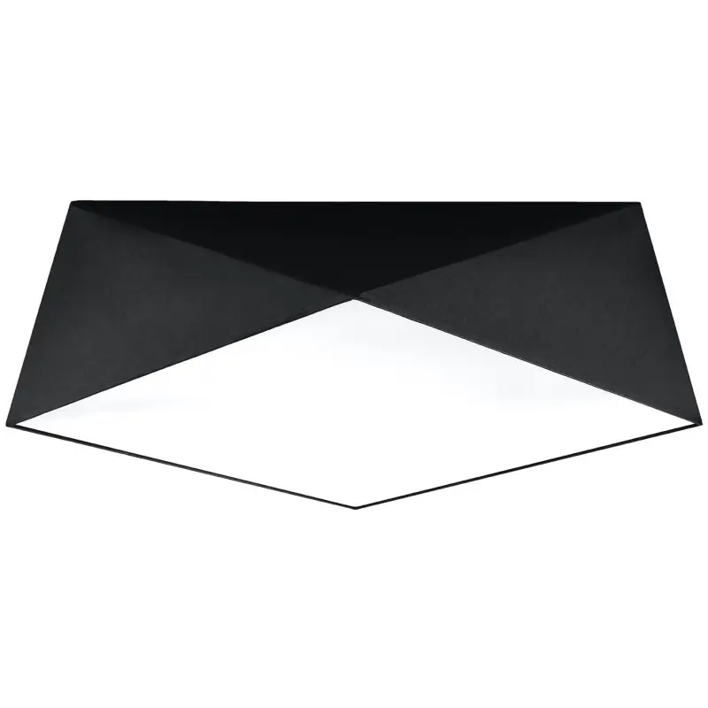 Plafonnier HEXA 45, PVC noir, E27