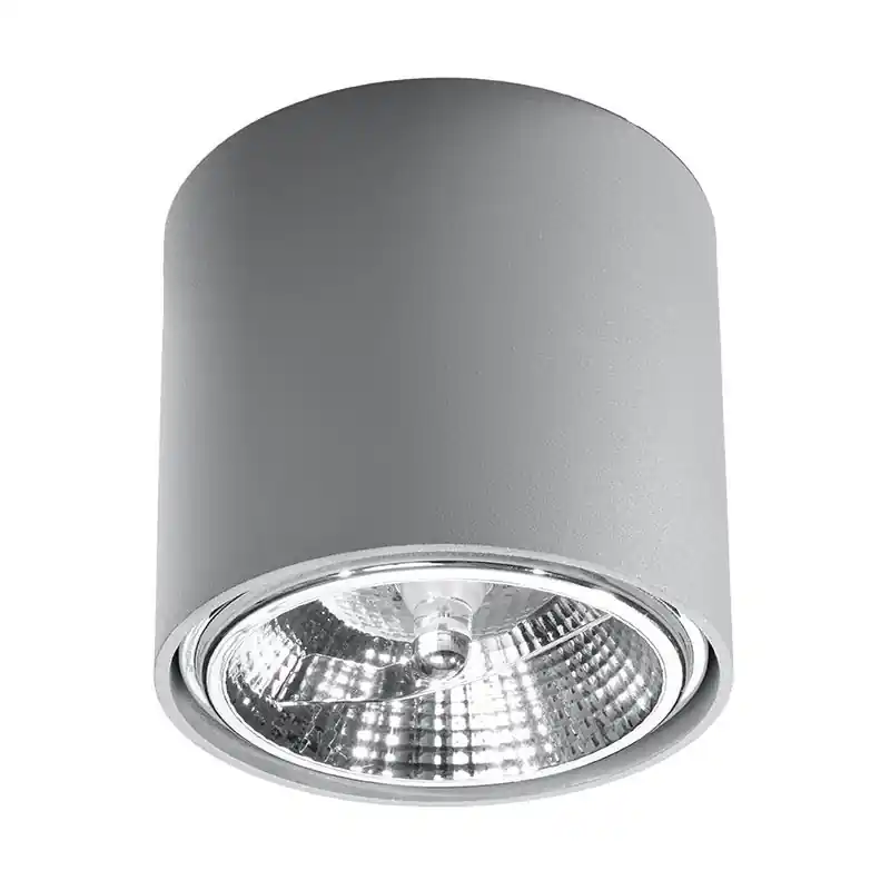 Plafonnier TIUBE, aluminium gris, GU10