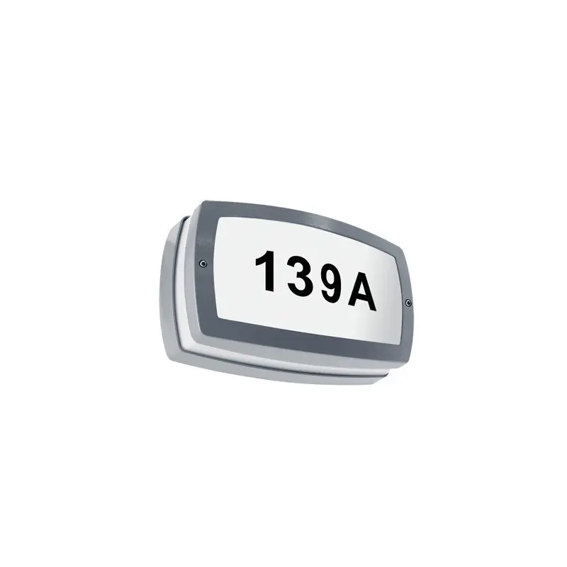 SOLINA LED L 8W GRIS 4000K applique numéro porte