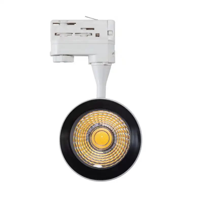 Projecteur led 30w blanc-24°-cri 80-3000lm-rail 3 allumages boutiques commerces