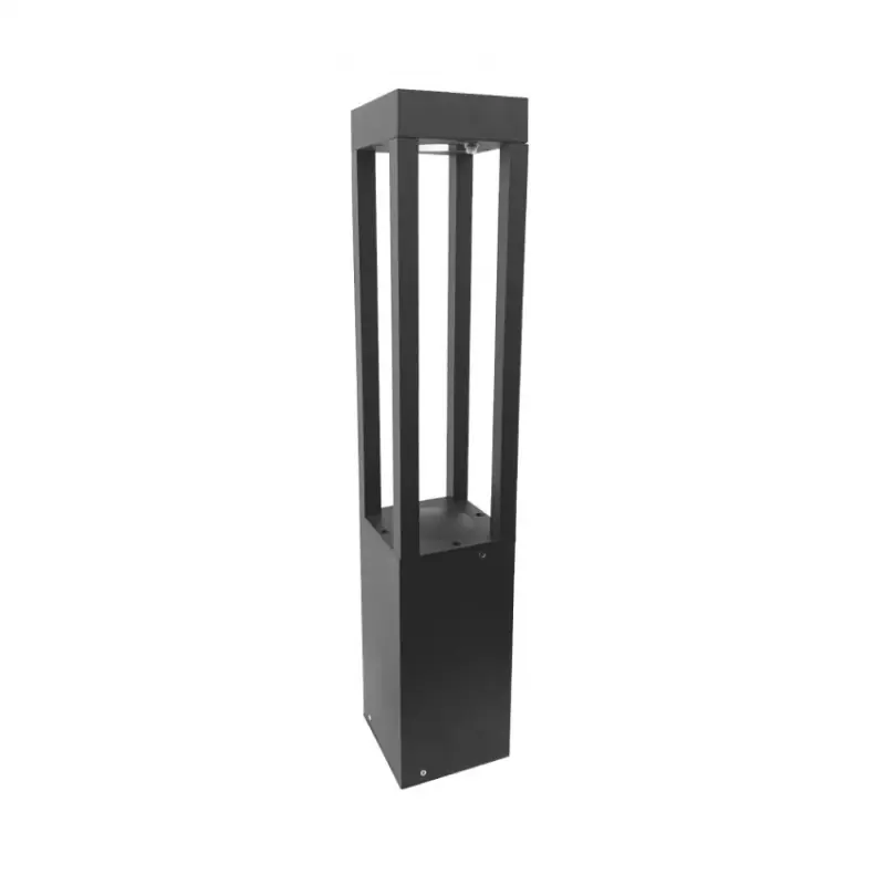Borne led solaire potelet a fixer 1.5w ip54 jardin 3000k 120 lumens