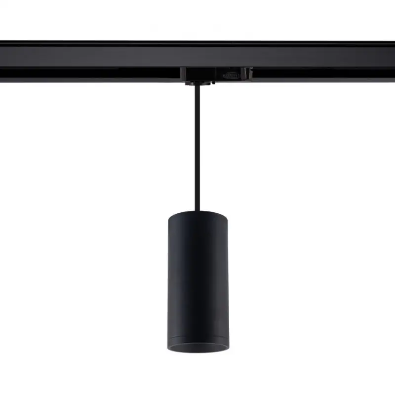 Suspension gu10 rail 3 allumages noir boutiques commerces