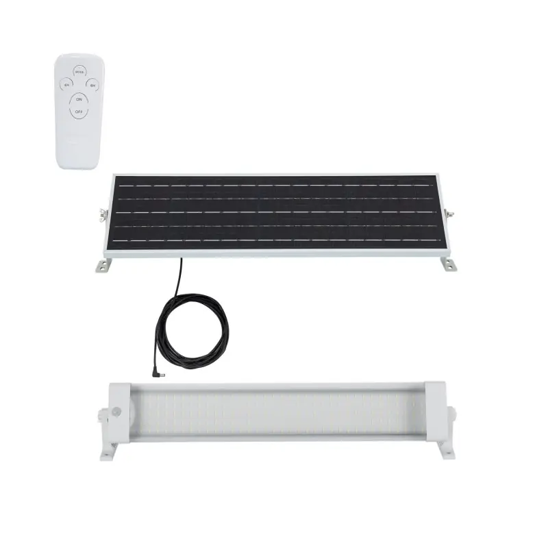 Projecteur led 20w ip65 avec panneau solaire mode crépusculaire temporisé + télécommande