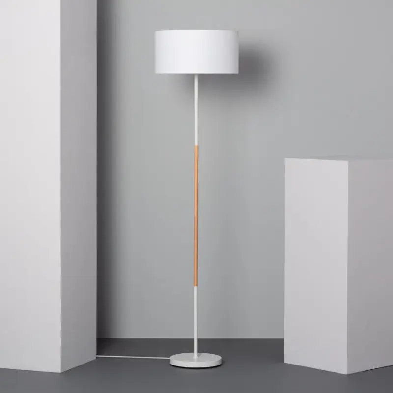 Lampadaire a poser de sol 159cm culot e27 abat-jour 40cm