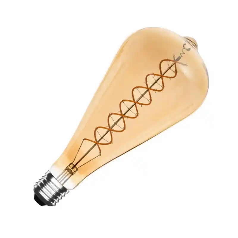 Ampoule 4w led filament culot e27 verre doré 270mm