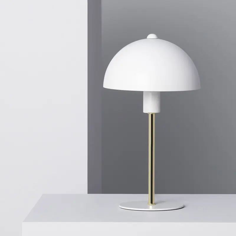 Lampe sur pied abat-jour blanc culot e14 pied doré