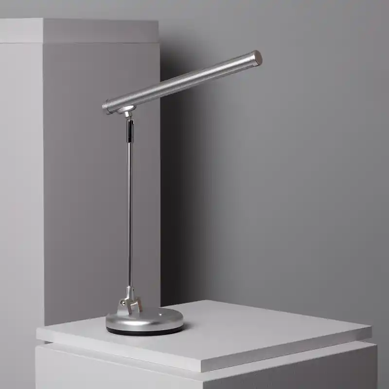 Lampe a poser grise led de bureau de travail secteur ou piles