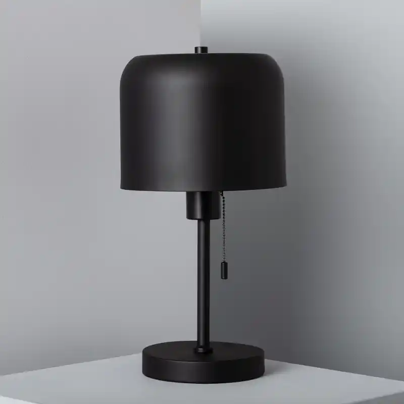 Lampe a poser de table métal noir culot e27