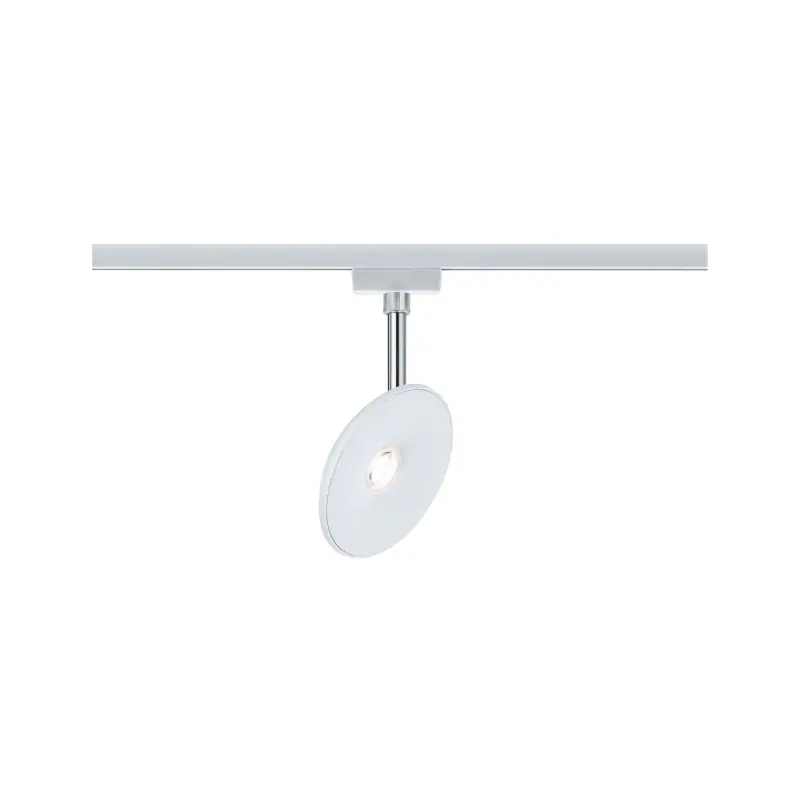 Spot URail Sphere 7,4W blanc chrome 230 V plastique gradable 2700K