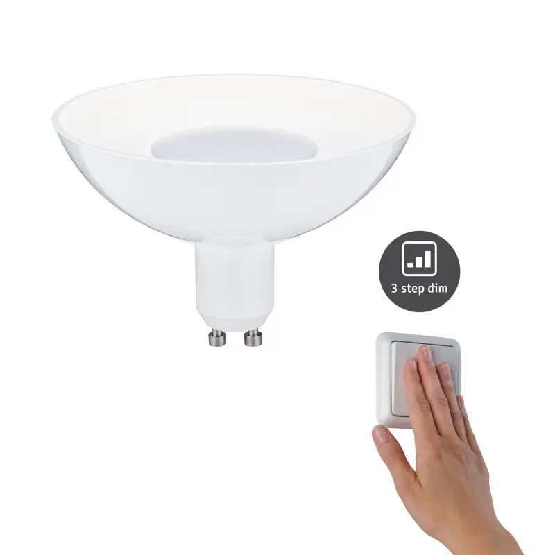 LED GU10 360lm 4,9W Blanc/Blanc 3step dim 230V